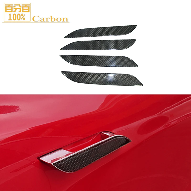 

4PCS/Set Car Accessories Protector Exterior Cover Waterproof Carbon Fiber Door Handle Wrap Decorative Sticker For Tesla Model S