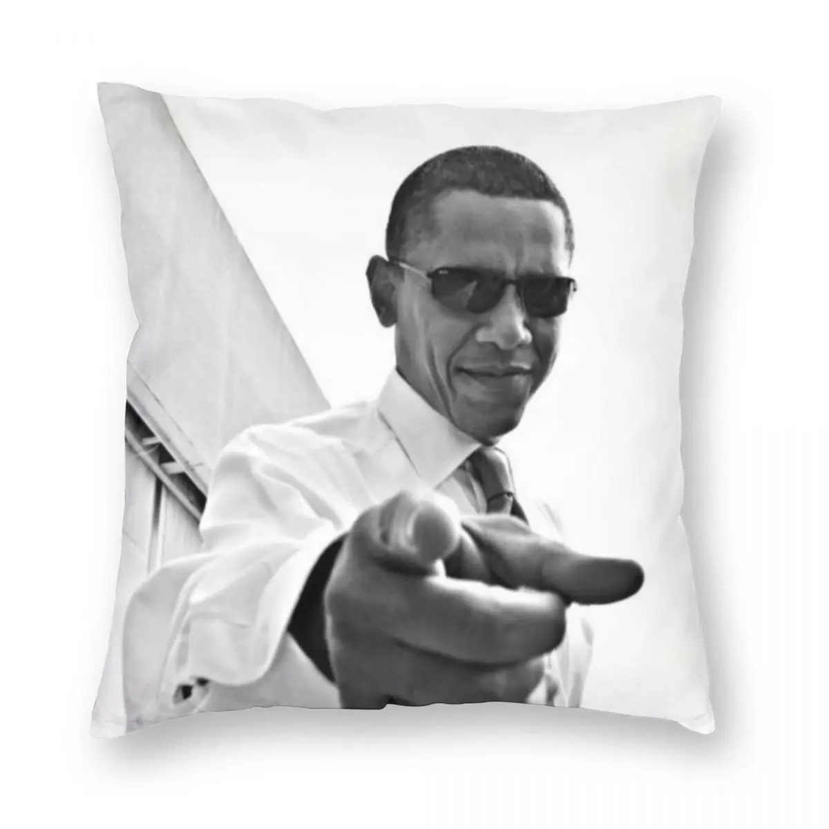 

Obama Square Pillowcase Polyester Linen Velvet Creative Zip Decor Home Cushion Cover