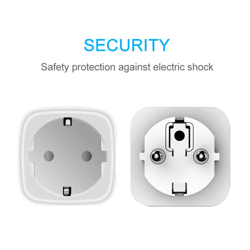Smart Plug WiFi&Bluetooth pairing Socket EU 16A Power Monitor Timing Function Tuya SmartLife APP Control Works With Alexa Google