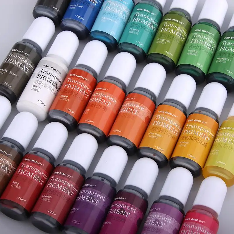 Tinta de resina con Alcohol, pigmento líquido colorante, difusión de tinta para Resina epoxi UV, fabricación de joyas DIY, 24 colores