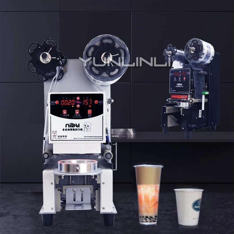 Vedação de Chá de Leite Máquina de Bebidas comercial/Nivelamento Da Máquina de Leite de Soja 220V Copo de Papel/Copo De Plástico Seamer 009