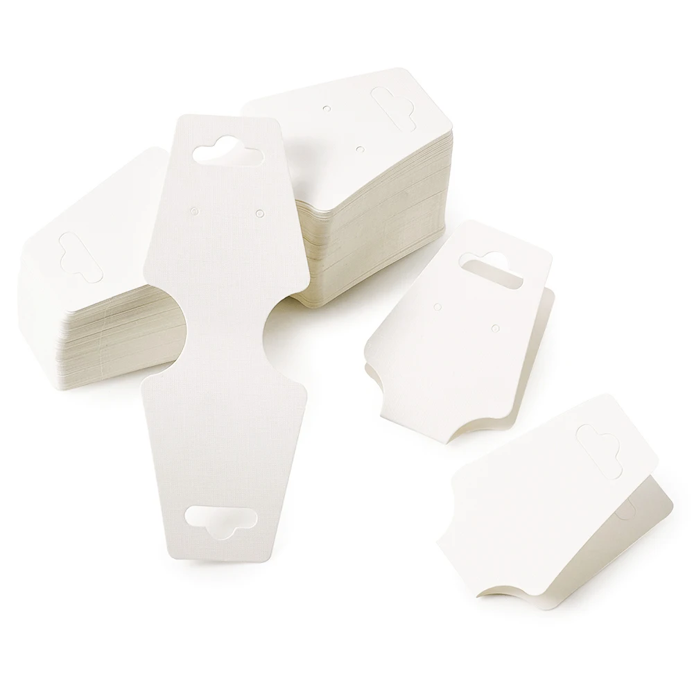

100Pcs Paper Display Card For Necklace Bracelet Jewellery Packaging Cards Handmade Jewelry Hairband Price Tags Card Holder