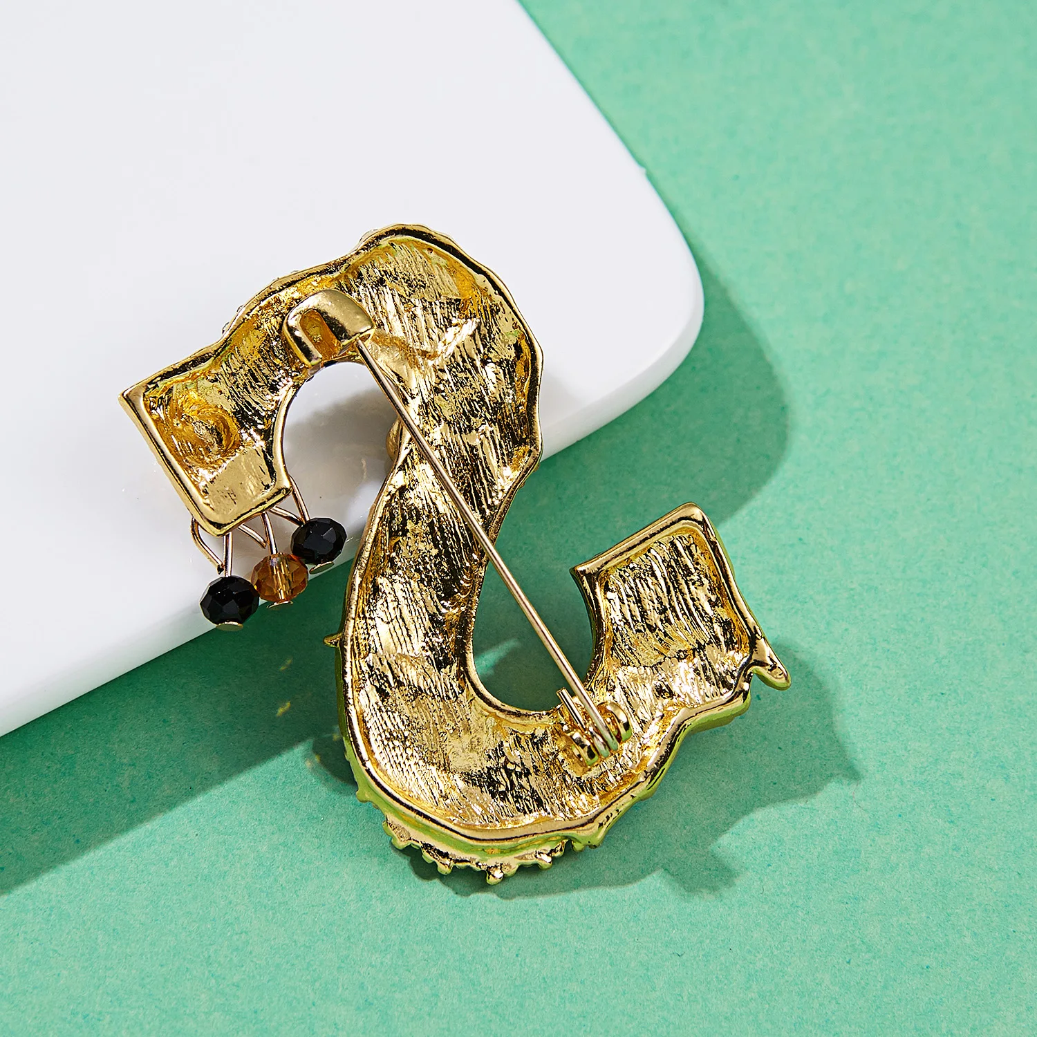 Rinhoo Vintage Strass Buchstabe A D G S M Emaille Imitation Perlen Broschen Frauen Barock Alphabet Initial Pins Hochzeit Schmuck – Detail 39