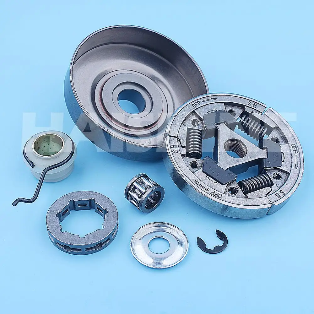 Imagem -06 - Kit de Tambor de Embreagem Roda Dentada para Stihl Ms340 Ms360 034 036 Engrenagem Arruela Agulha Peça de Reposição