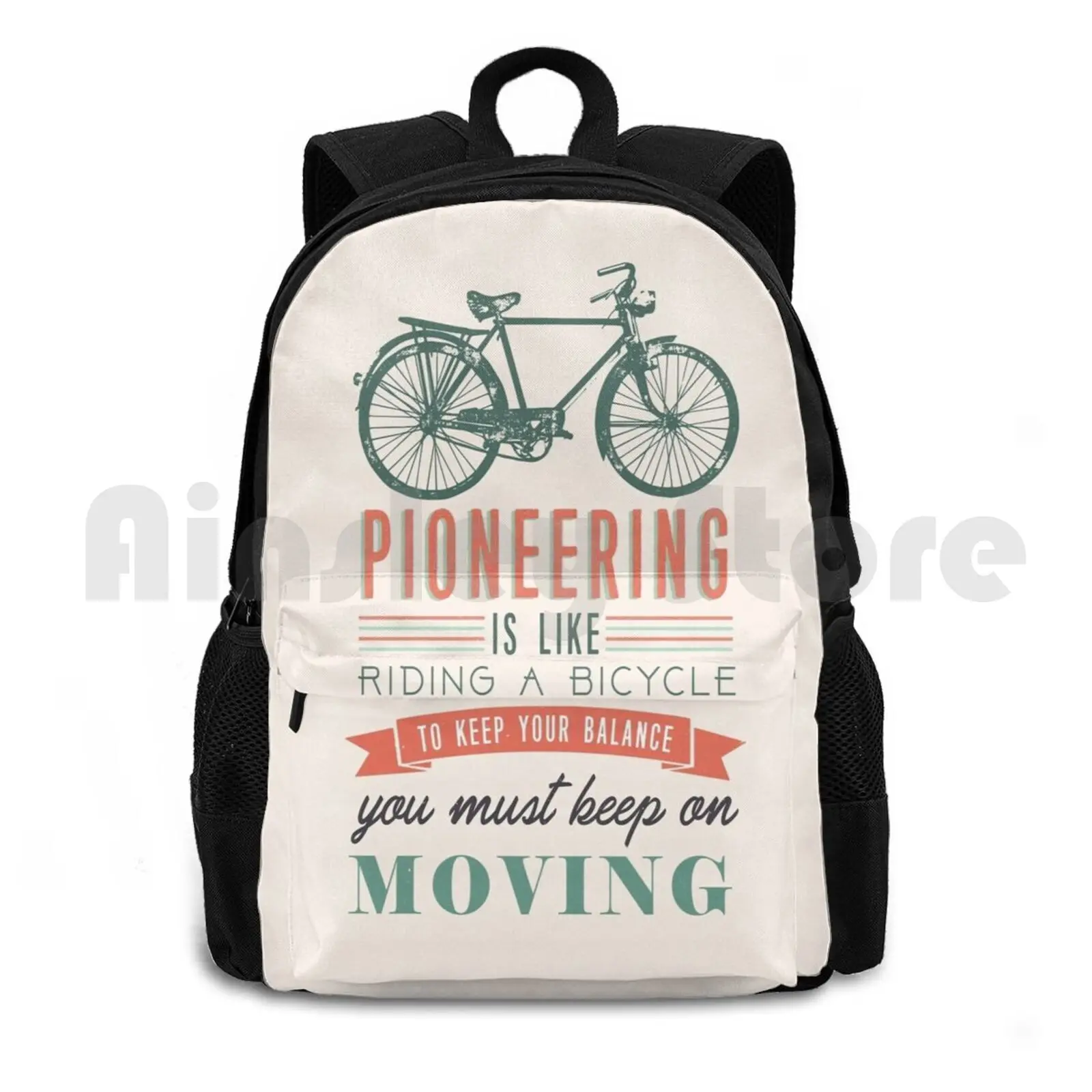 

Pioneering Is Like Riding Bicycle Outdoor Hiking Backpack Waterproof Camping Travel Pioneering Is Like Riding Bicycle Jw Jw