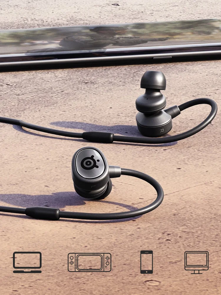 Steelseries Tusq in-ear wired game headset with wheat noise