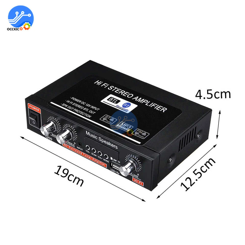 G30 800W 12V 110V-220V DIY Bộ Khuếch Đại Cho Loa Kỹ Thuật Số Nhà Khuếch Đại Bluetooth HIFI âm Thanh Stereo Âm Thanh Siêu Trầm Tiền Khuếch Đại