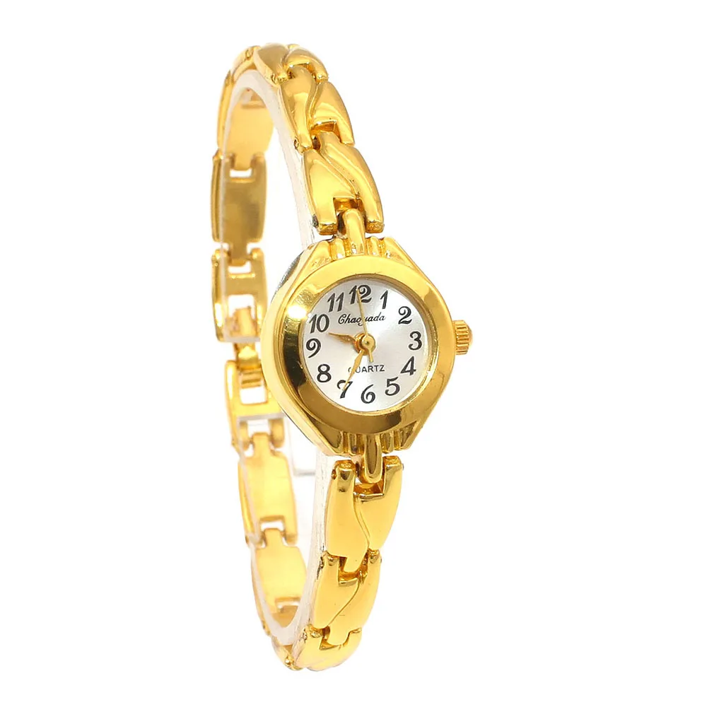 New Gold Women Bracelet Watch Mujer Golden Relojes Small Dial Quartz Watch Popular Wristwatch Hour female ladies elegant watches