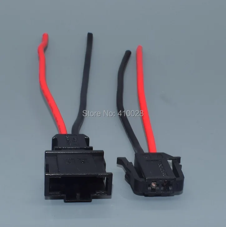 shhworldsea 3.5mm Female Male Auto 2 Pin ABS Sensor Wire Harness Connector Socket Use For VW Golf