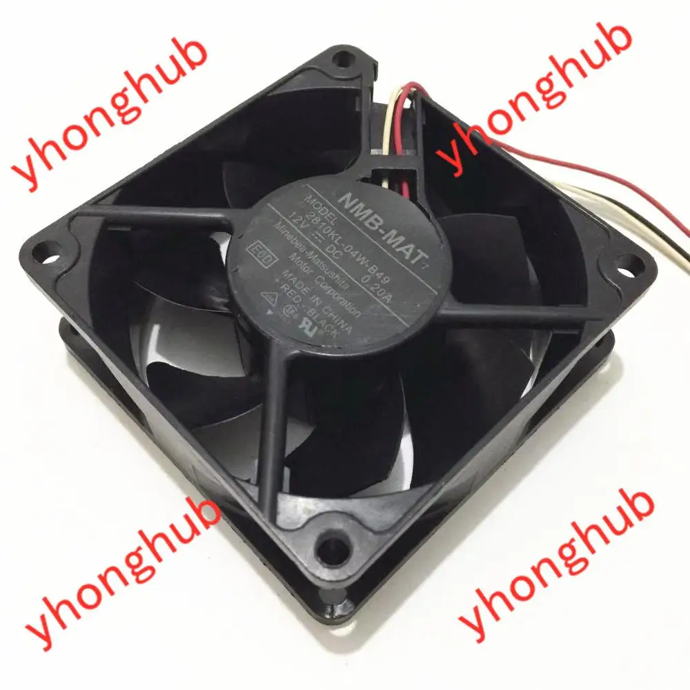 

NMB-MAT 2810KL-04W-B49 E0D DC 12V 0.20A 3-Wire 70x70x25mm Server Cooling Fan