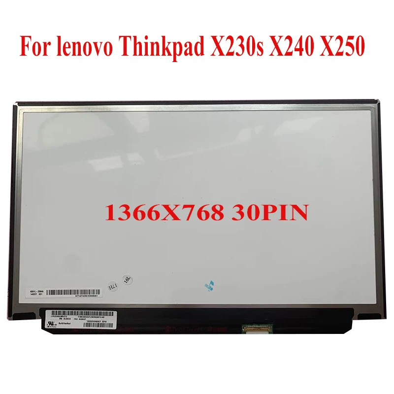 para Lenovo Thinkpad X240 X260 X270 X280 X230s 20ag 20a3 20ah X240 20al 20am X240s 20aj 20ak X250 Ips Lcd Screen Display de Matriz