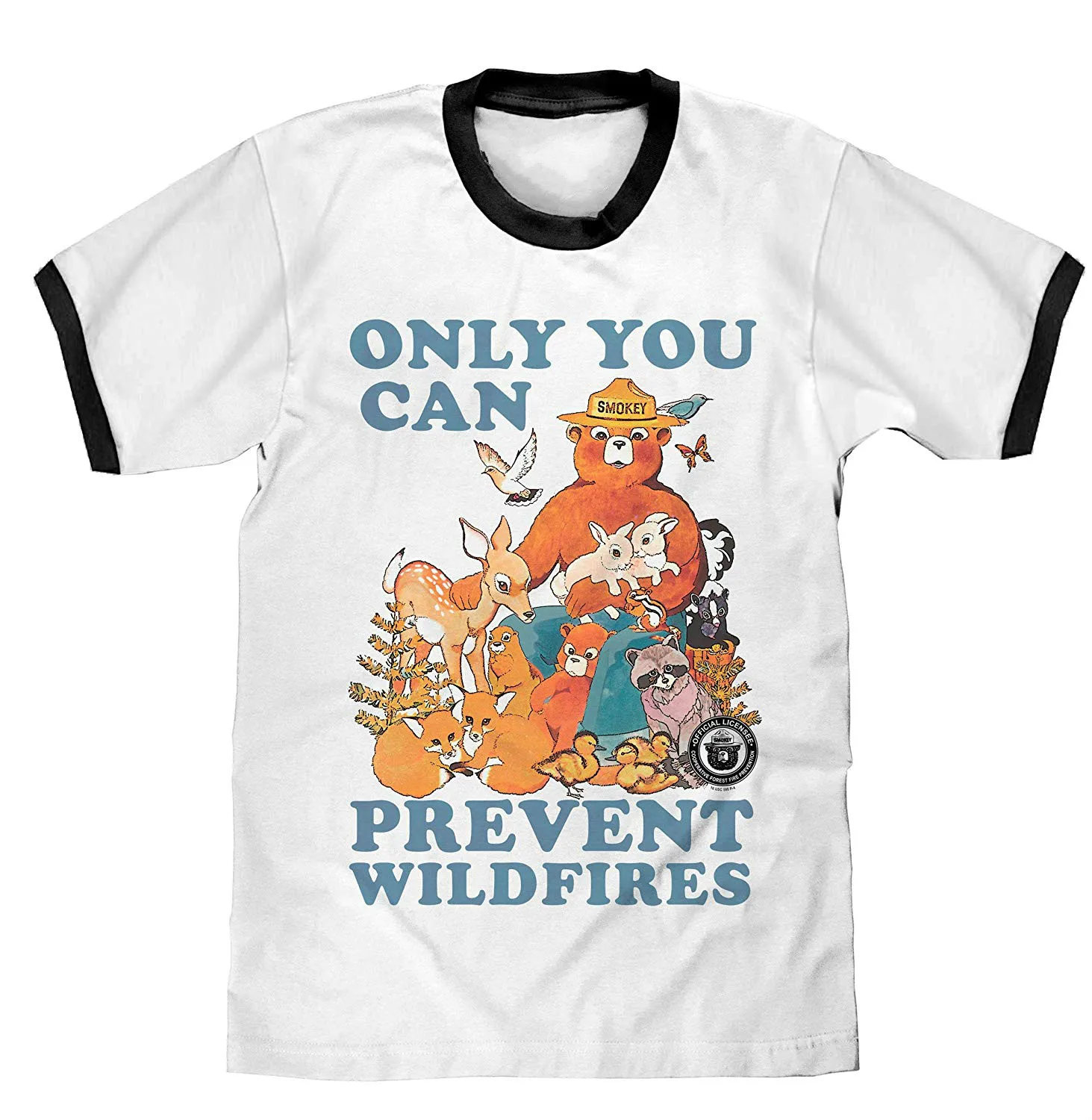 Only You Can Prevent WildFires Funny Tee shirt Unisex Oversize Modal Print Cartoon Animals Kawaii Tshirt Vintage Drop Ship Cloth