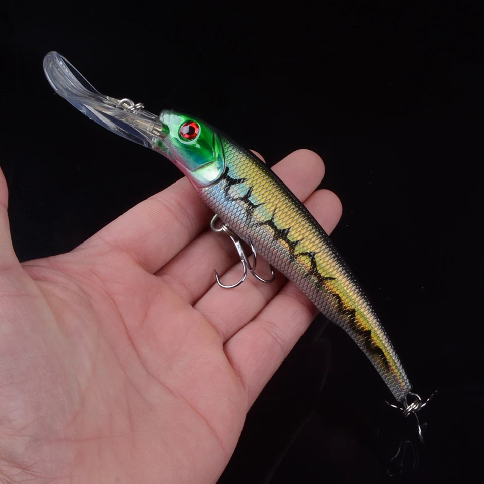 8pcs 16.5cm 28g Pesca Big Minnow Fishing Lures Deep Sea Bass Lure Artificial Wobbler Fish Crankbait Swim Bait Diving 3D Eyes