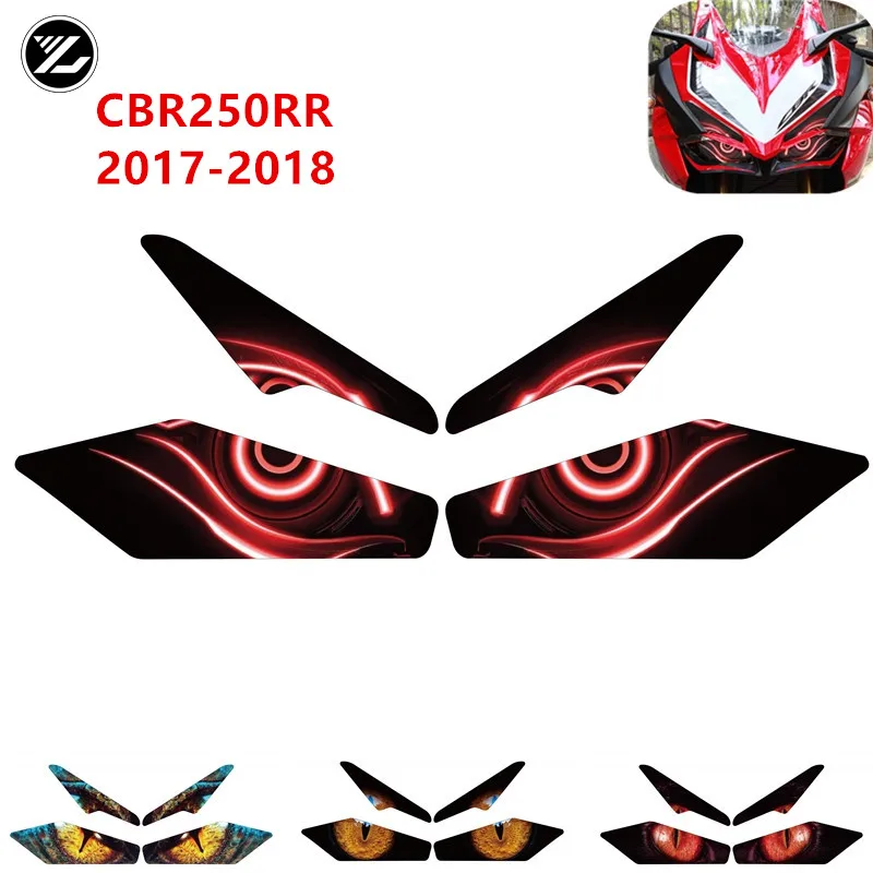 

Для HONDA CBR250RR 2017 2018 CBR 250 аксессуары для мотоциклов передняя обтекатель передняя фара Защитная Наклейка защитная наклейка на переднюю фару