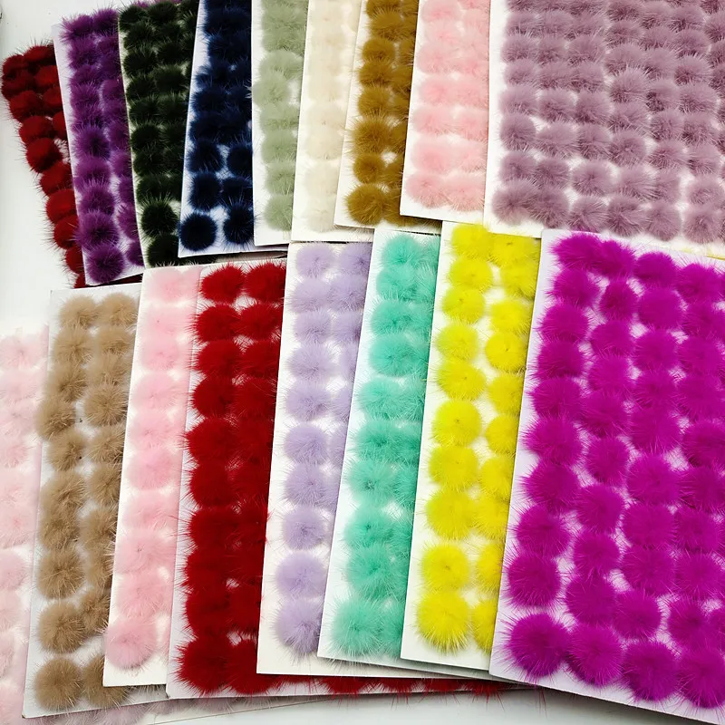 100 sztuk 25mm pom pom z norek puszysty brelok akcesoria do włosów kolczyki sandały gospodarstwa domowego futrzane artykuły rzemieślnicze akcesoria materiałowe