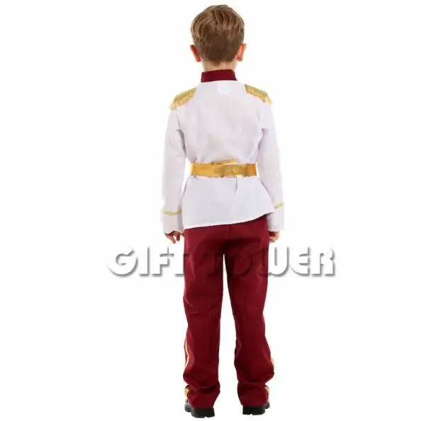 Bel ragazzo età media nobile Royal Charming Prince Child Kids Carnival Party costumi Cosplay di Halloween