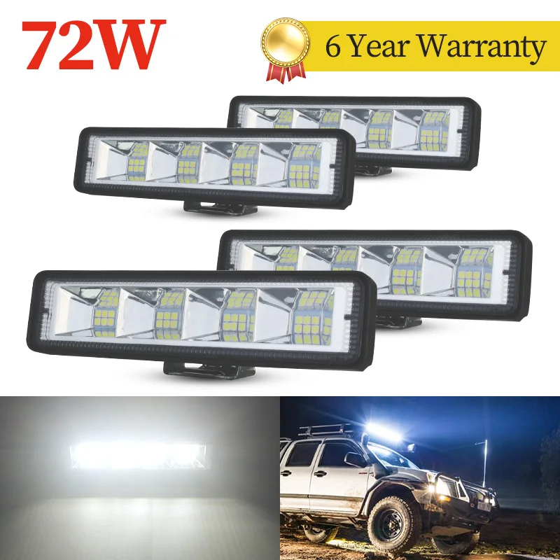 72W car Work bar light LED Bar  4x4 24 led working bar offroad SUV ATV Tractor Boat Trucks Excavator 12V 24V led Combo Beam