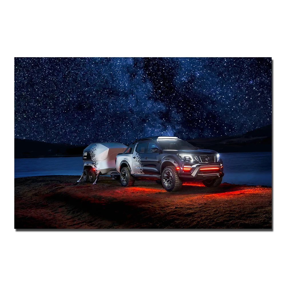 Nissan Navara Pickup Poster Custom Home Decoration Fashion Canvas Fabric Wall Art Car Wallpaper