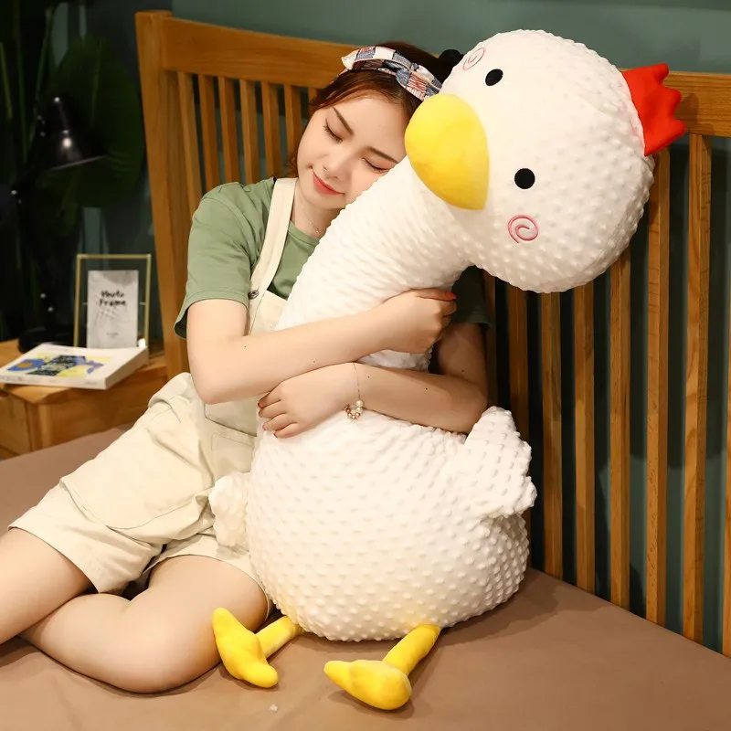 55cm-100cm Cute Long Goose Plush Toy Soft Stuffed Cartoon Animal White Duck Doll Sleeping Pillow Cushion Birthday Gift For Lover