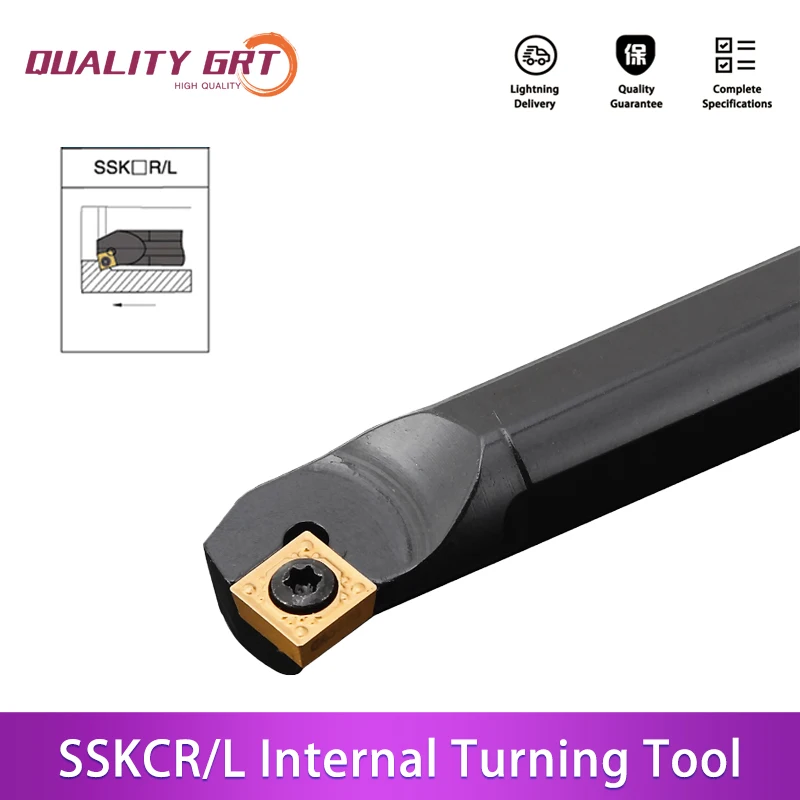 Q.Grt S12M-SSKCR09 S16Q-SSKCR09 S25S-SSKCL09 Internal Turning Tool Holder Carbide Inserts SCMT SSKCR/L CNC Lathe Cutting Tools