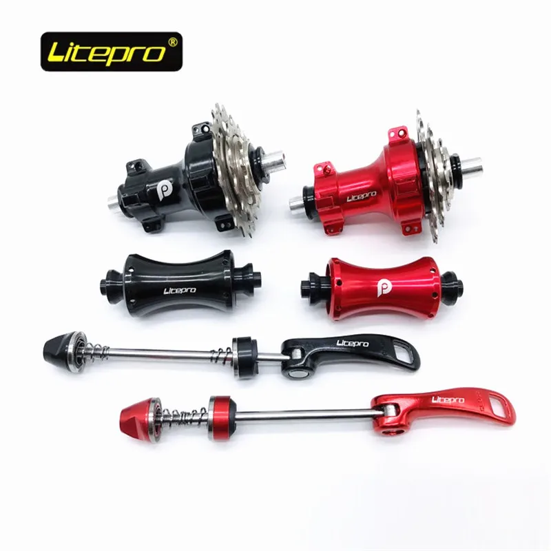 Litepro Straight Pull V Brake Hub Set 3 Speed Freewheel 12/16H 14-16 Inch Folding Bike V Brake Bearing Hub