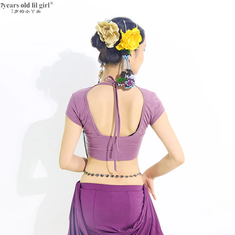 زي الرقص الشرقي Ats القبلي ليكرا تشولي بأكمام قصيرة للنساء ELL110