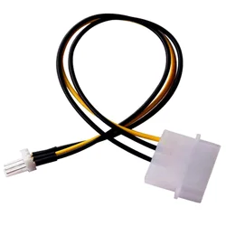 2pcs PC Fan Cable 3 Pin ATX Fan to D Type Large 4-Pin Molex IDE Connector CPU Fan Power Adapter Cable