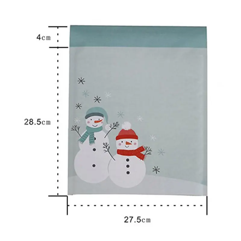 INPLUSTOP 20Pcs Cartoon New PE Bubble Bags Waterproof Envelopes Padded Self Seal Gifts Merry Christmas Envelopes Courier Bags