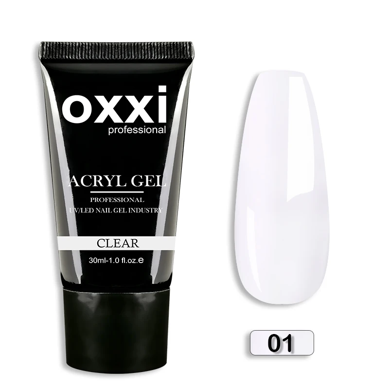 OXXI 30ml Acryl-Gel Semi-permanentes Poly-Nagelgel Maniküre Schnelles Einfaches Gel zur Verlängerung UV LED Aufbaugel Acryl-Gellack Neu