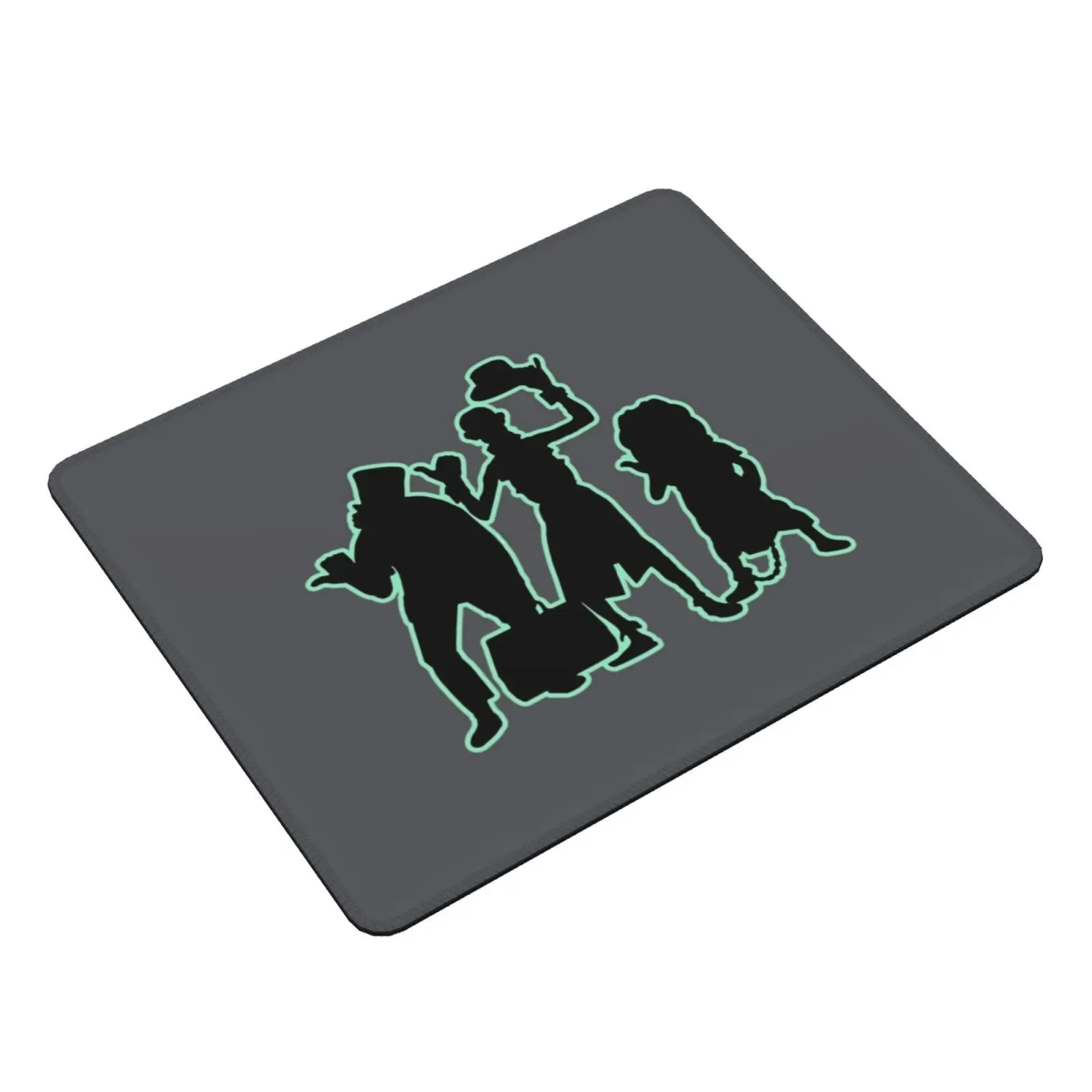 Hitchhiking Ghosts Glowing Silhouette Mouse Pad DIY Print Hitchhiking Ghosts Haunted Mansion 999 Happy