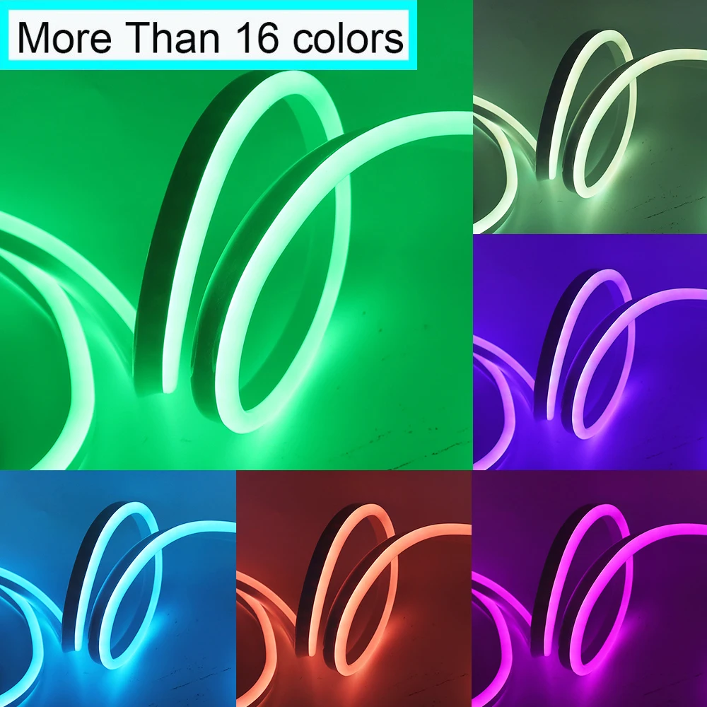 5050 Rgb Neon Strip Led Licht Afstandsbediening 220V 240V Ac Flex Touw Lichten Waterdichte Flexibele Led Tape home Decoratie String