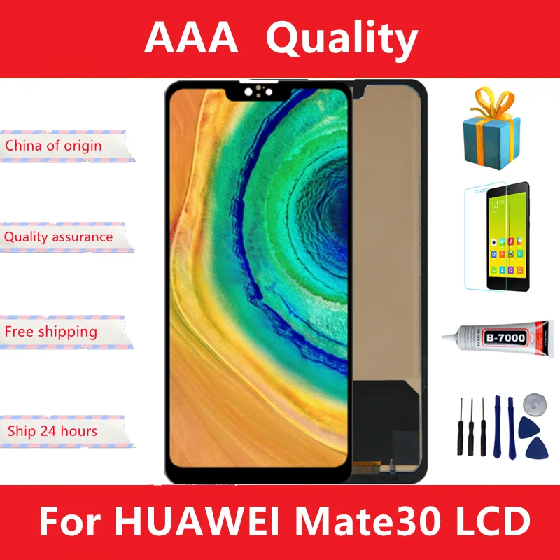 Super AMOLED For Huawei Mate 30 TAS-L09 TAS-L29 LCD Display Touch Screen Digitizer Assembly For Huawei Mate 30 LCD TAS-TL00 AL00