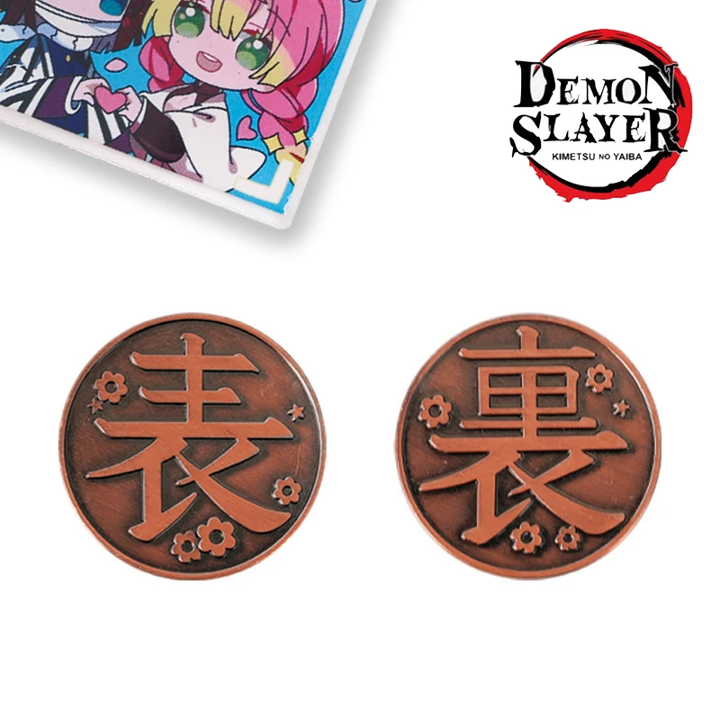 1pc Demon Slayer Anime Coin Cosplay Kimetsu No Yaiba Tsuyuri Kanawo Kochou Shinobu Alloy Metal Coins Tokens Collection Props