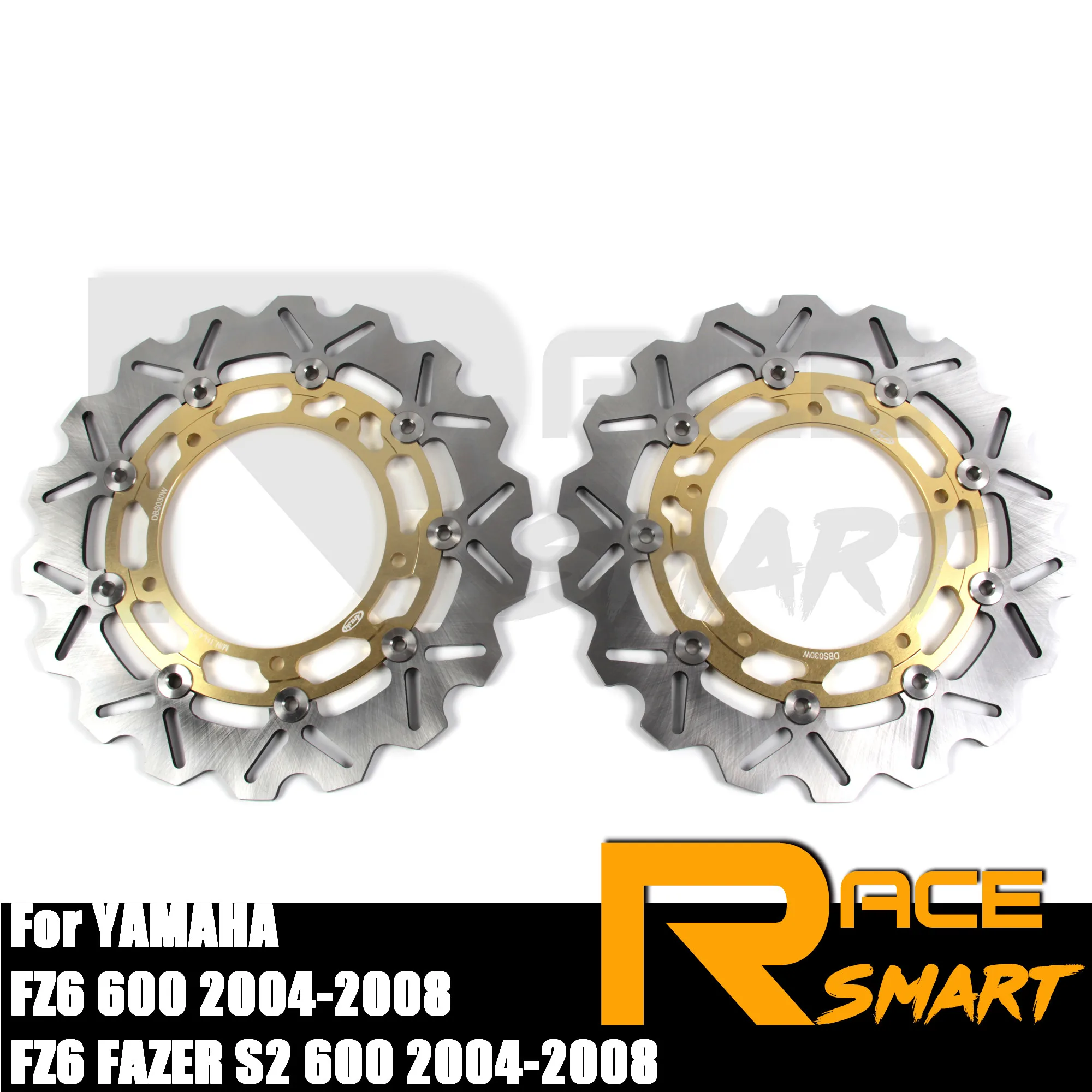 Motorcycle CNC Front Brake Disks Discs Stainless Steel Brake Rotor For YAMAHA FZ6 600 2004 - 2008 FAZER FZ-6 FZ 6 F Z 6 2005 06