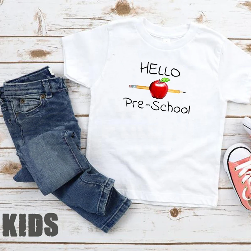 Back To School Shirts Kindergarten Tshirts Family Matching Clothes 2022 PRE-K Tee Mom and Daughter 1st Grade 2nd Grade 3rd