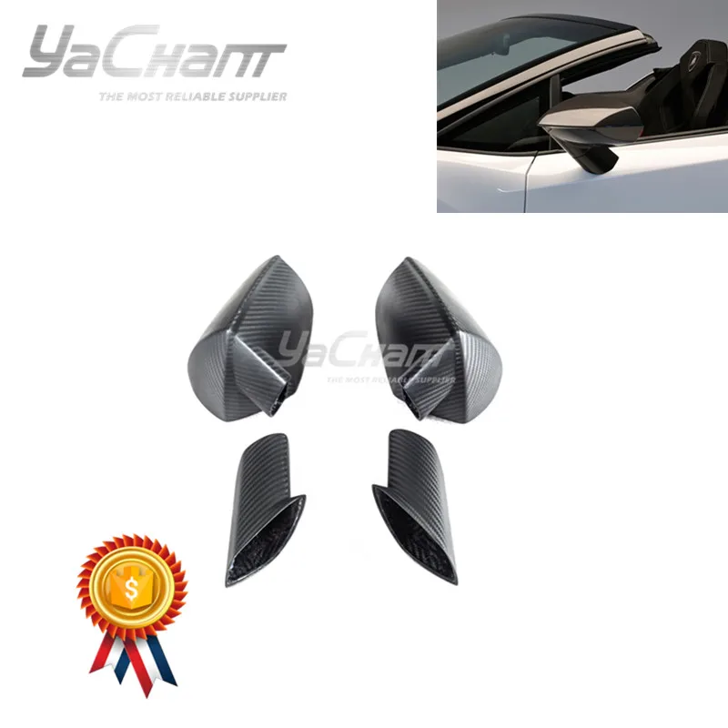 

Dry Carbon Fiber Matte Finish Side Mirror Fit For 2011-2017 Aventador All Models Side Mirror Frame Caps Cover Replacement