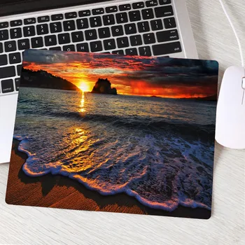 Beach Waves Palm Landscape Nowa podkładka pod mysz komputerową Lovely Gamer Natural Rubber Antypoślizgowy dywan artystyczny Dekoracja biura Podkładka pod mysz
