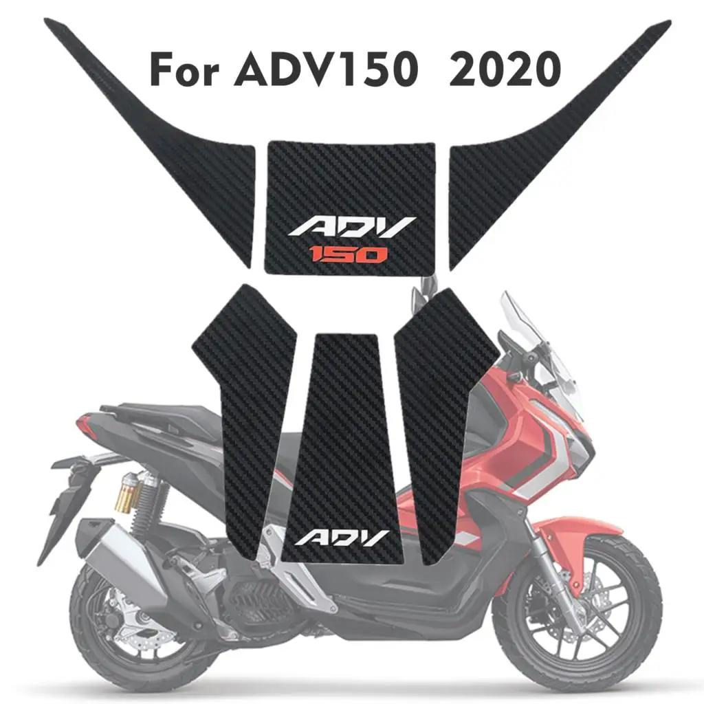 3D carbon fibre Sticker For Honda ADV150 ADV 150 2020 tank pad sticker Protector 3M Decal reflective font