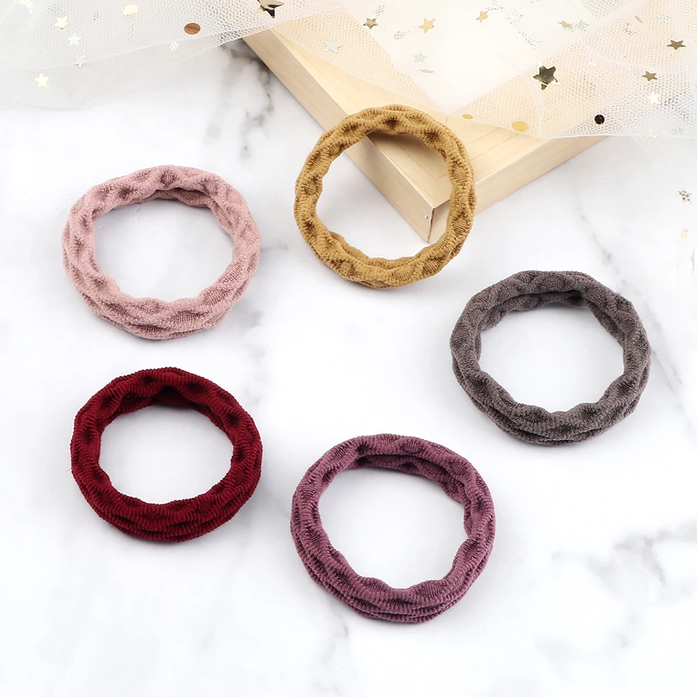 Women Elegant Colorful Hair Bands Accessories Safe Seamless Headband Highly Elastic Scrunchies Girls Ponytail Hair Styling Tools