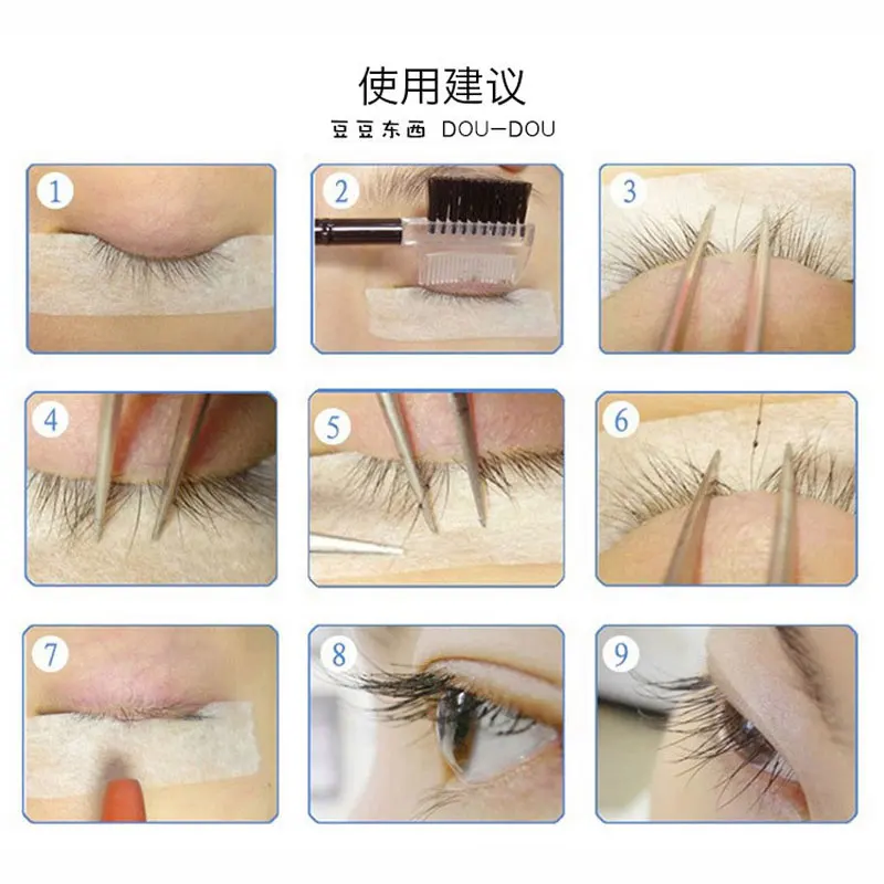 100pairs Eye Pads Grafting Eyelashes Under Patch For Eyelash Extension Eye Tips Paper Sticker Wraps Makeup Tool