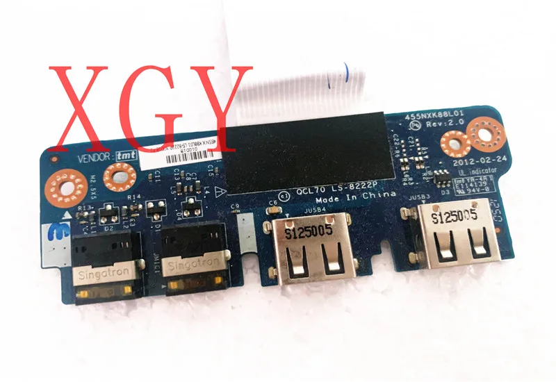 Original FOR ASUS R700V K75VM X5EA usb board audio board QCL70 ls-8222p 455NXK88L01 NBX00012M00 100% test ok