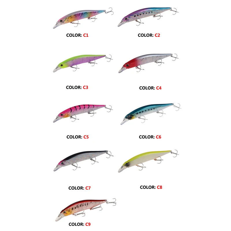 Minnow Flotante 13,5 cm 17,5g – Crankbait Wobbler para Lubina