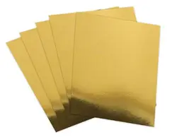 SIZE A4 250GSM SINGLE SIDE GOLDEN MIRROR FINISH CARDSTOCK METALLIC SHINY PAPER CARD FOR CRAFT CARDMAKING