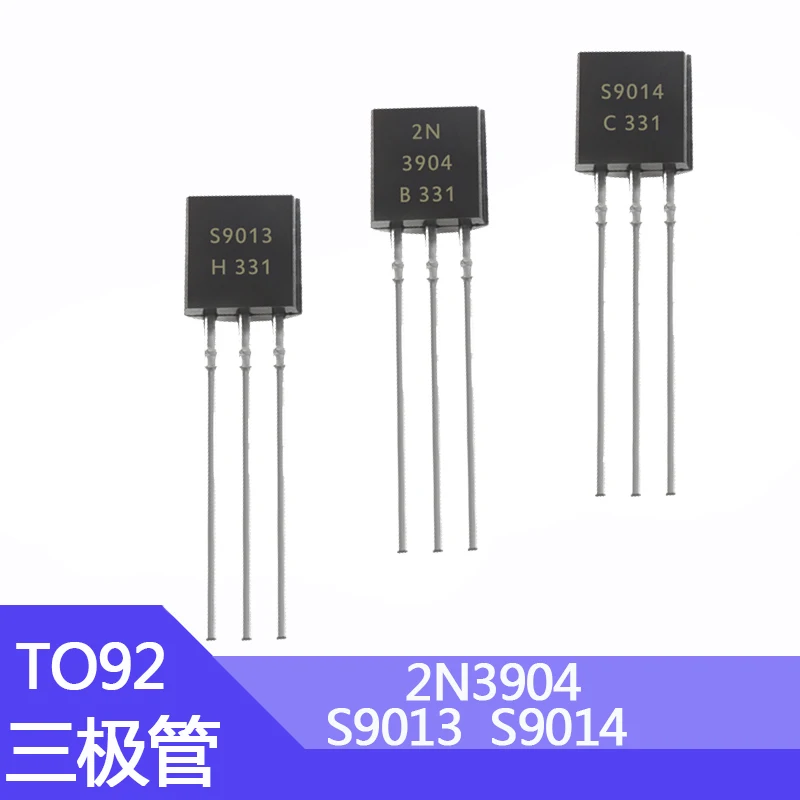 50 pz S9013 Transistor TO-92 pacchetto NPN Transistor di potenza Transistor 2 n3904 Transistor In linea S9014