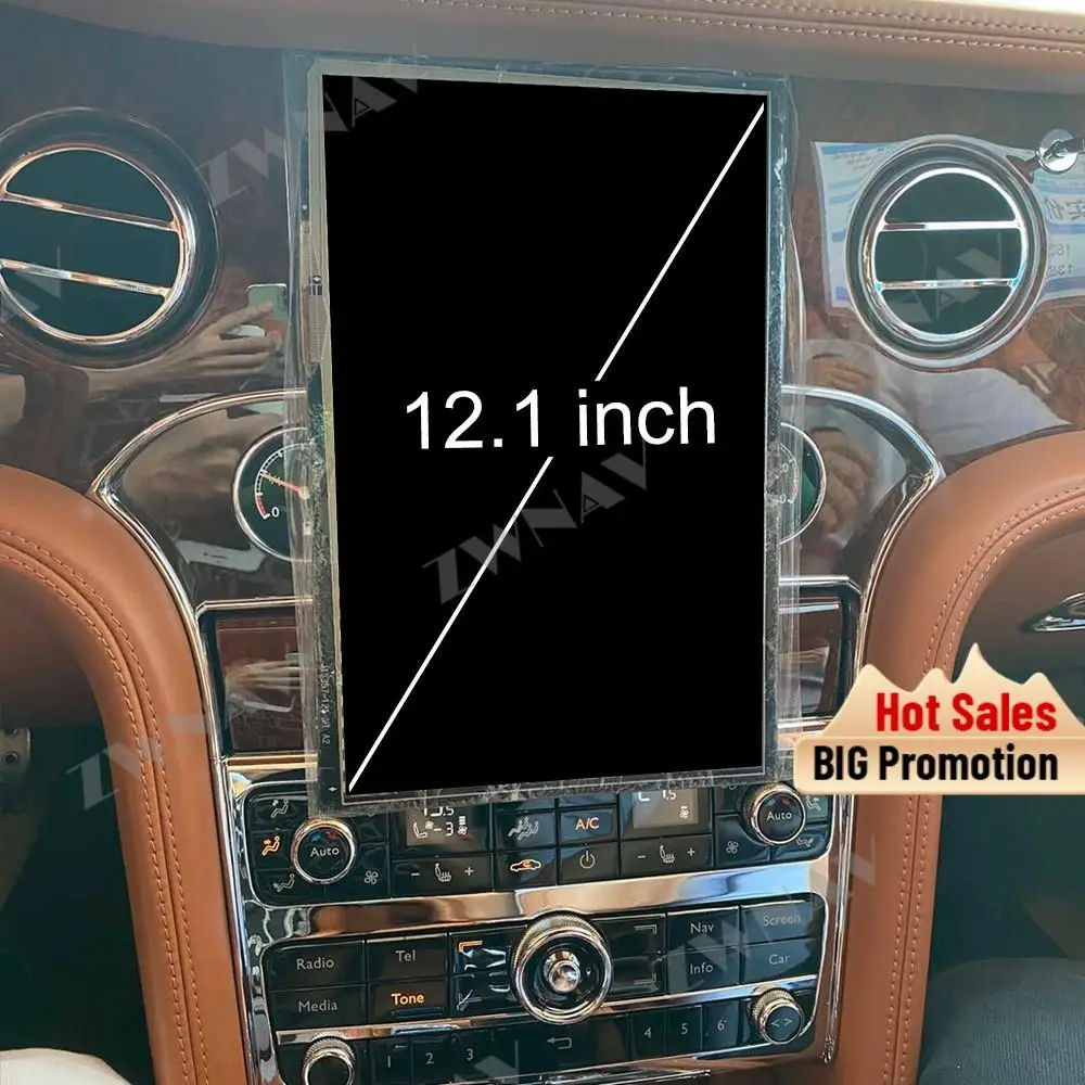 12.1'' Tesa- style Car Multimedia player For Bentley Mulsanne 2012-2019 Android 13 screen gps navi radio audio stereo head unit