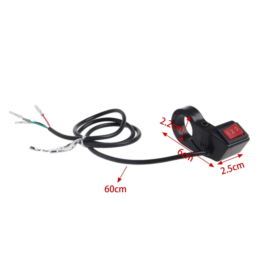 22mm Electric 3 Speed Module Switch For Shift E-bike Scooter Bike Motorcycle Kit