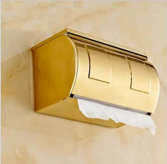 Vidric fashion total brass wall mounted gold Bathroom Lavatory Toilet Paper Holder Tissue paper Holder bathroom accessories