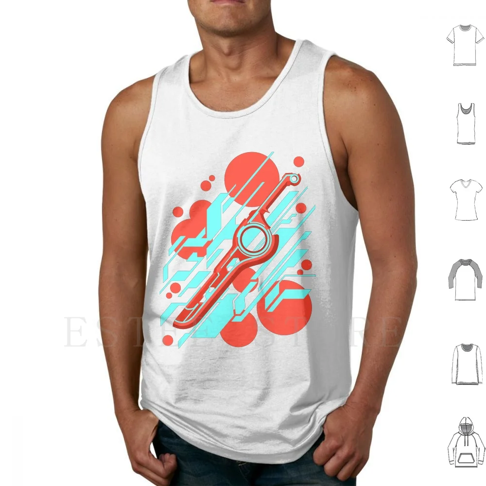 Monado Abstract Tank Tops Vest Sleeveless Monado Abstract Xenoblade Chronicles Smash Pattern Monolith Soft Wii
