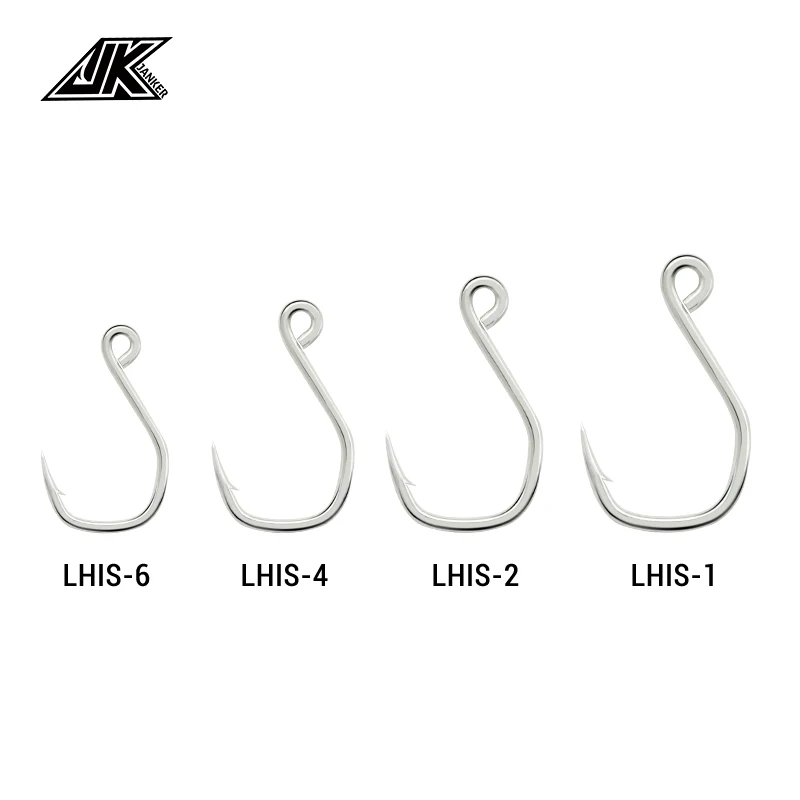 JK LHIS fishing hook 1#/ 2#/ 4#/ 6# high carbon steel fish hook used for marine fishing hooks strong corrosion resistance