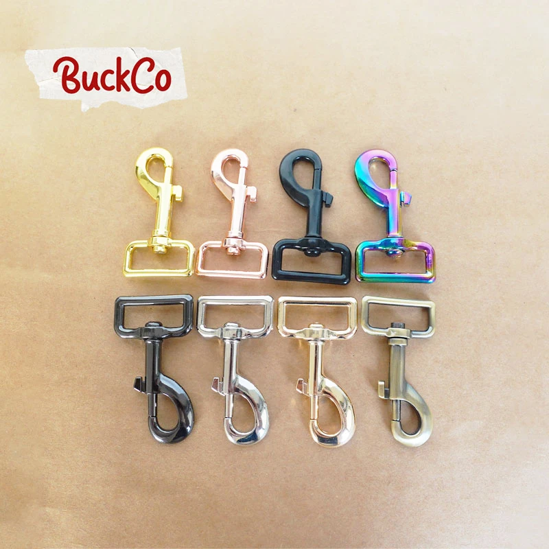 100pcs/lot 30mm high quality of color metal plating hook buckle rotatable hardware for DIY dog collar backpack strap 8 Colours